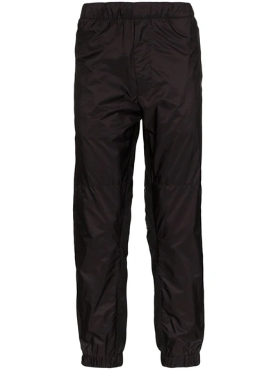 Prada Tapered Nylon Track Pants In Black