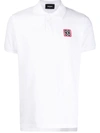Dsquared2 Logo Chest Patch Polo Shirt In White