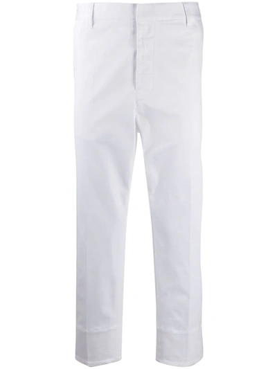 Dsquared2 Concealed Front Trousers In White