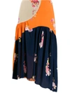 Preen Line Lilja Colour Block Skirt In Blue