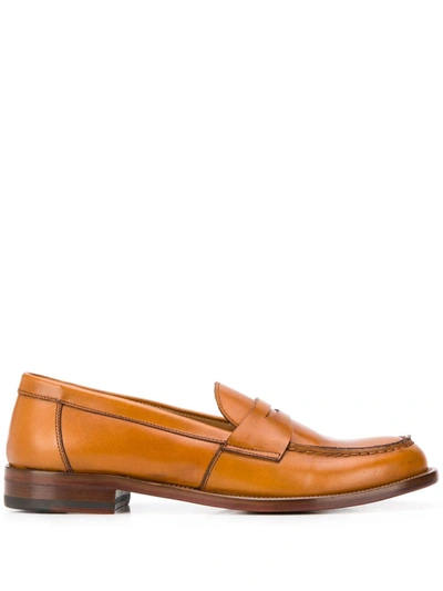 Scarosso Harper Slip-on Loafers In Light Brown Calf Leather
