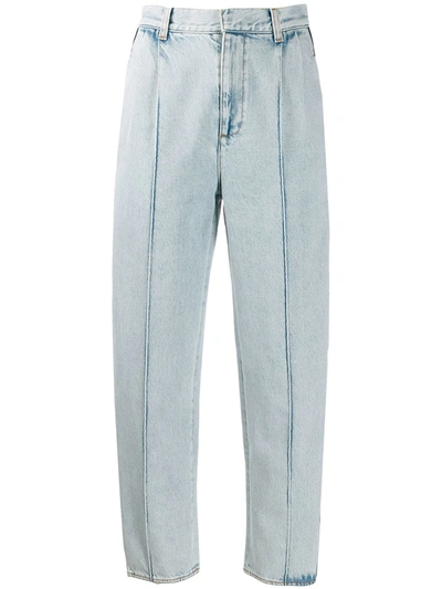 Alexander Mcqueen Alexandar Mcqueen Side Stripe Denim Jeans In Speckled Wash