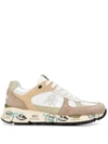 Premiata Low Top Mick Lined Sneakers In White