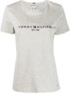 Tommy Hilfiger Logo Print T-shirt In Grey