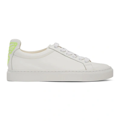 Sophia Webster Wing-embroidered Leather Trainers In White