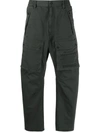 Dsquared2 Printed Logo Cargo Trousers In Grey