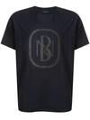 Neil Barrett Monogram Print T-shirt In Black