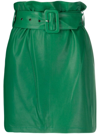 Federica Tosi High-waisted Belted Skirt In Green