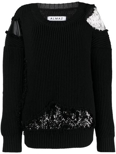 Almaz Lace Panels Jumper In Black