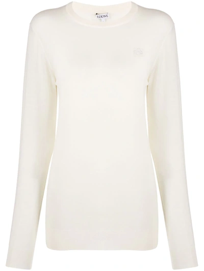 Loewe Cashmere Slim-fit Jumper In White