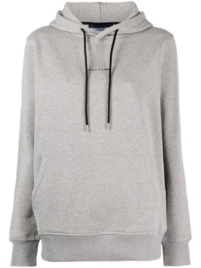 Alyx Logo-print Relaxed-fit Hoodie In Bone White