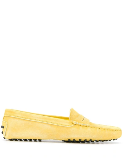 Tod's Gommino Driving Shoes In Yellow