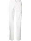 Giorgio Armani Straight Leg Chino Trousers In White