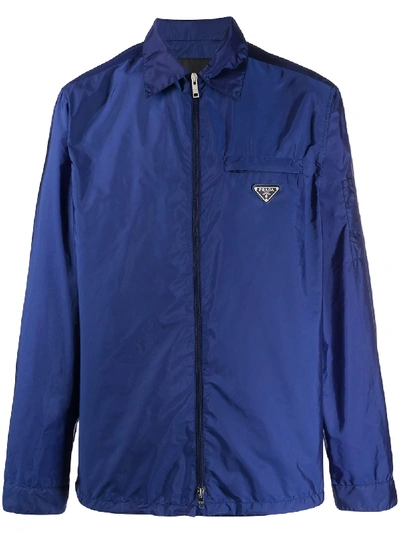 Prada Technical Lightweight Jacket In Blau