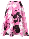 N°21 Tropical Flower Print Skirt In Pink