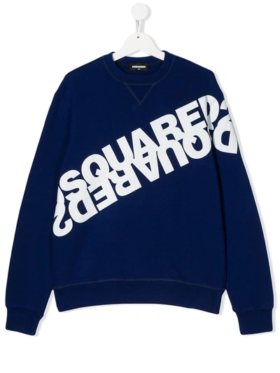 Dsquared2 Teen Logo印花套头衫 In Pink