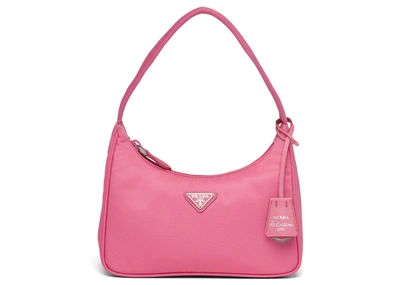 Pre-owned Re-edition 2000 Mini Bag Nylon Begonia Pink