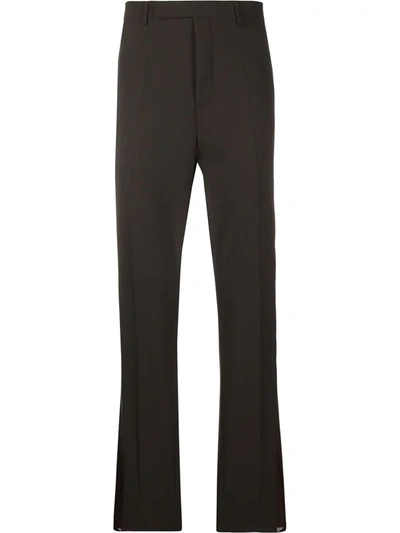 Rick Owens Concealed Front Trousers In Brown