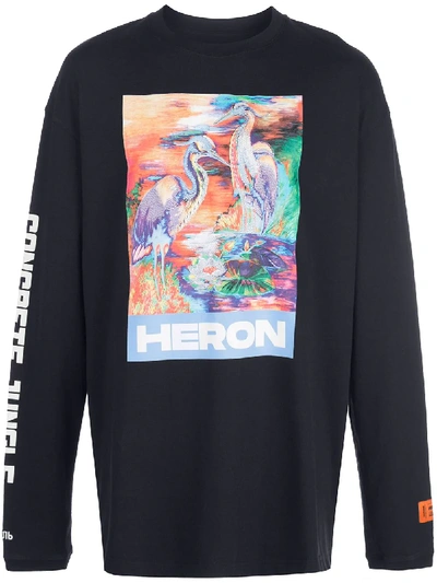 Heron Preston Concrete Jungle Graphic Printed T-shirt In Black