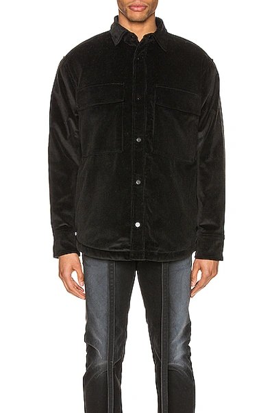 Fear Of God Corduroy & Sherpa Lined Shirt Jacket In Black
