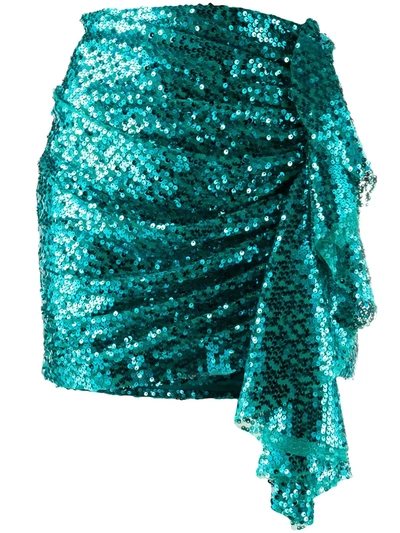 In The Mood For Love Emely Sequin Embellished Skirt In Blue