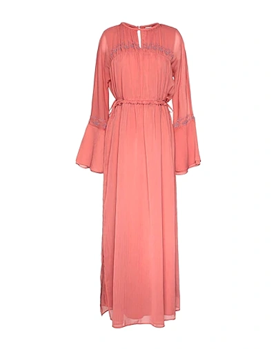8 By Yoox Long Dresses In Pastel Pink