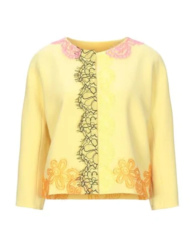 Boutique Moschino Suit Jackets In Yellow
