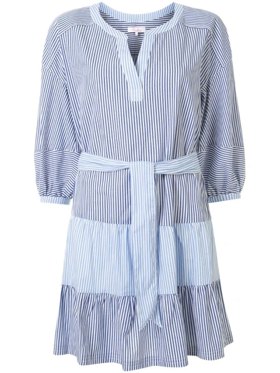 Parker Jenna Mixed Stripe Cotton Dress In Coastal Stripe