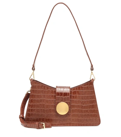 Elleme Baguette Leather Shoulder Bag In Brown