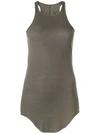 Rick Owens Fine-knit Sleeveless Vest-top In Grey