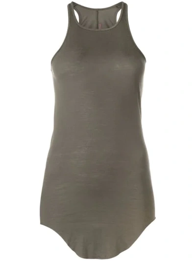 Rick Owens Fine-knit Sleeveless Vest-top In Grey