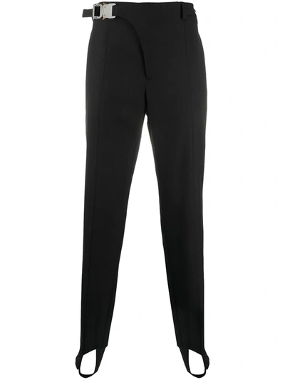 Alyx Stirrup-hem Clip-waist Trousers In Black