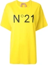 N°21 Printed Logo Oversized T-shirt In Yellow