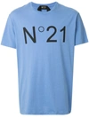 N°21 Logo Print T-shirt In Blue