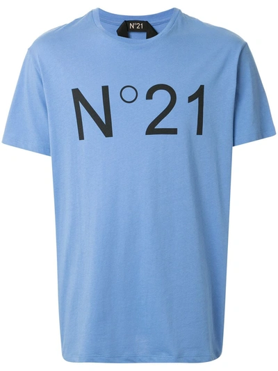 N°21 Logo印花t恤 In Blue