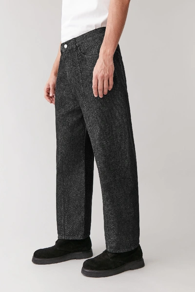 Cos Wide Organic Cotton Jeans In Black