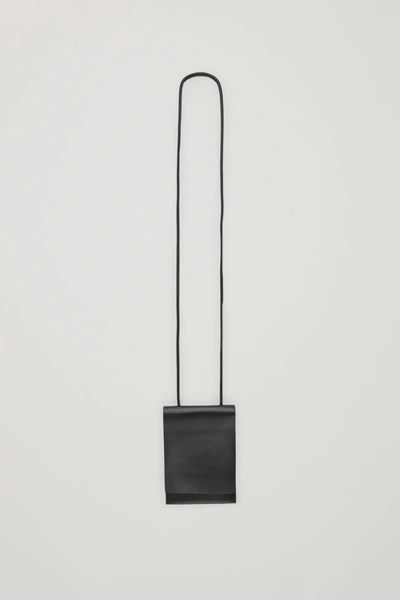 Cos Leather Crossbody Iphone 11 Pouch In Black