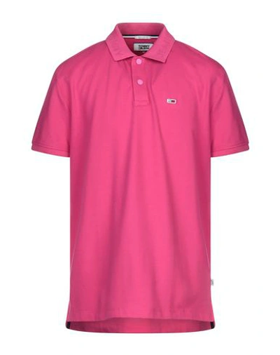 Tommy Jeans Polo Shirts In Fuchsia