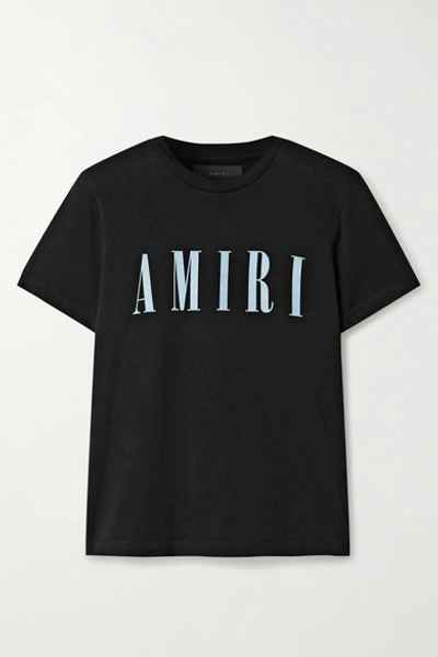 Amiri Printed Cotton-jersey T-shirt In Blue