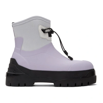 Moncler Genius Ssense Exclusive 6 Moncler 1017 Alyx 9sm Purple Alison Boots In 001 White