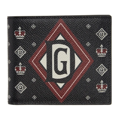 Dolce & Gabbana Dolce And Gabbana Black Bandana 6 Bifold Wallet In Hn71c Banda