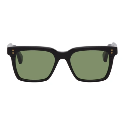 Dita Black & Green Sequoia Sunglasses In Black/green