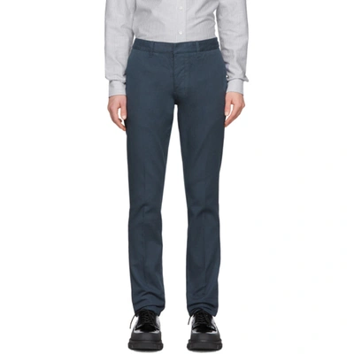 Ami Alexandre Mattiussi Blue Chino Trousers In 435 Indigo