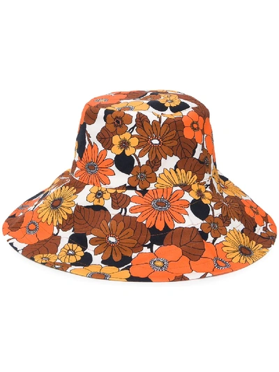 Dodo Bar Or Daria Floral-print Cotton-poplin Bucket Hat In Flower 6 Green