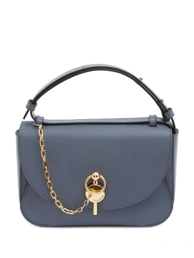 Jw Anderson Keyts Leather Cross-body Bag In Silver