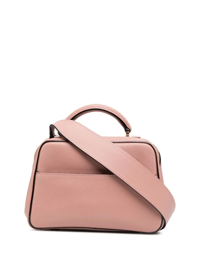 Valextra Serie S Small Grained-leather Bag In Pink