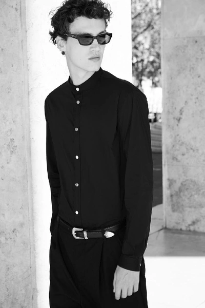 The Kooples Glam Popeline Slim Fit Button-down Shirt In Black