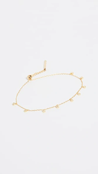 Gorjana Chloe Adjustable Disc-charm Bracelet In Gold