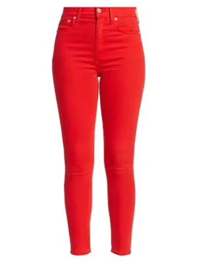 Alice And Olivia Alice + Olivia Good High-rise Ankle Skinny Jeans In Paprika