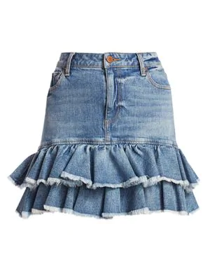 alice and olivia denim skirt